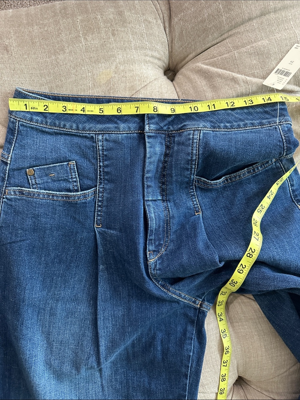 Pilcro Wide-Leg High-Rise Dark Blue Jeans - Picture 9 of 16